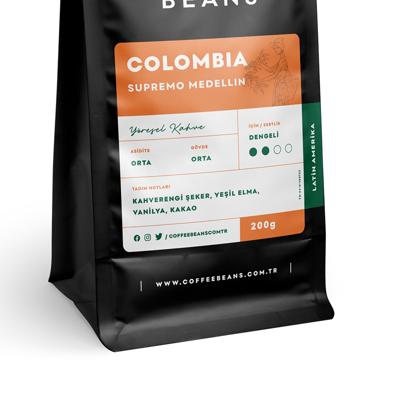 Kolombiya Filtre Kahve Çekirdeği
