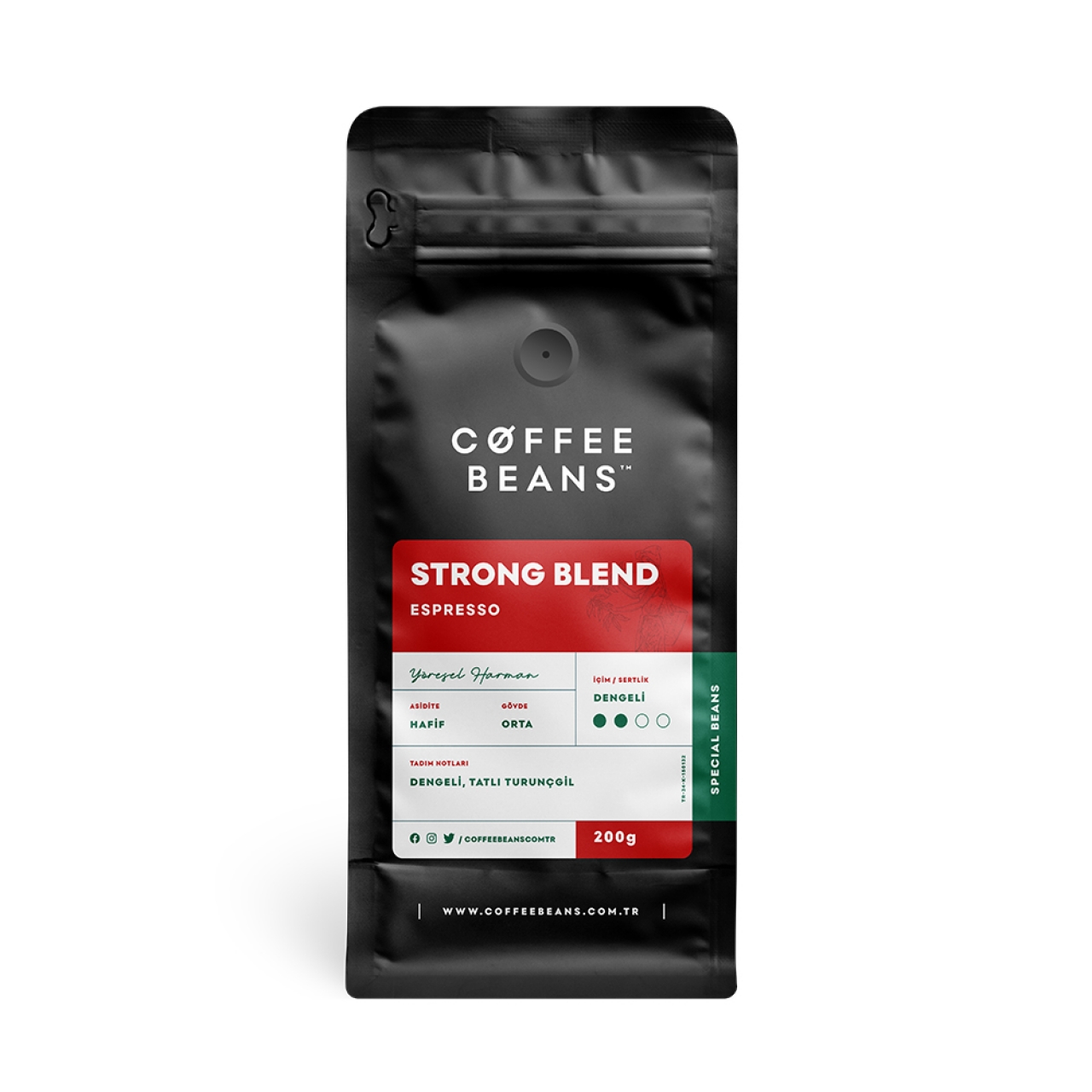 Strong Blend Espresso Dengeli Kahve Çekirdeği