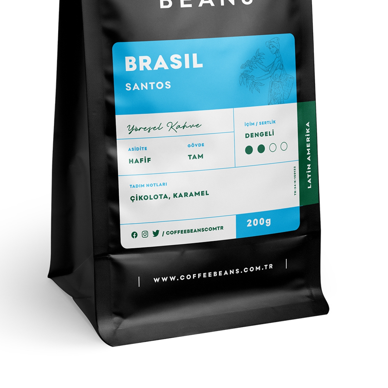 Brezilya Santos Filtre Kahve Çekirdeği