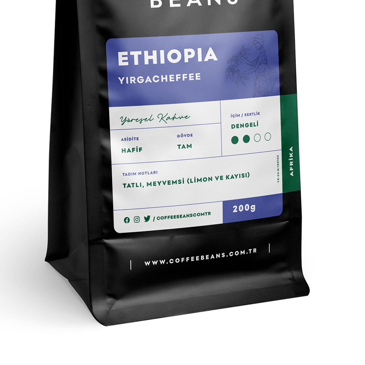 Etiyopya Yirgacheffee Filtre Kahve Çekirdeği
