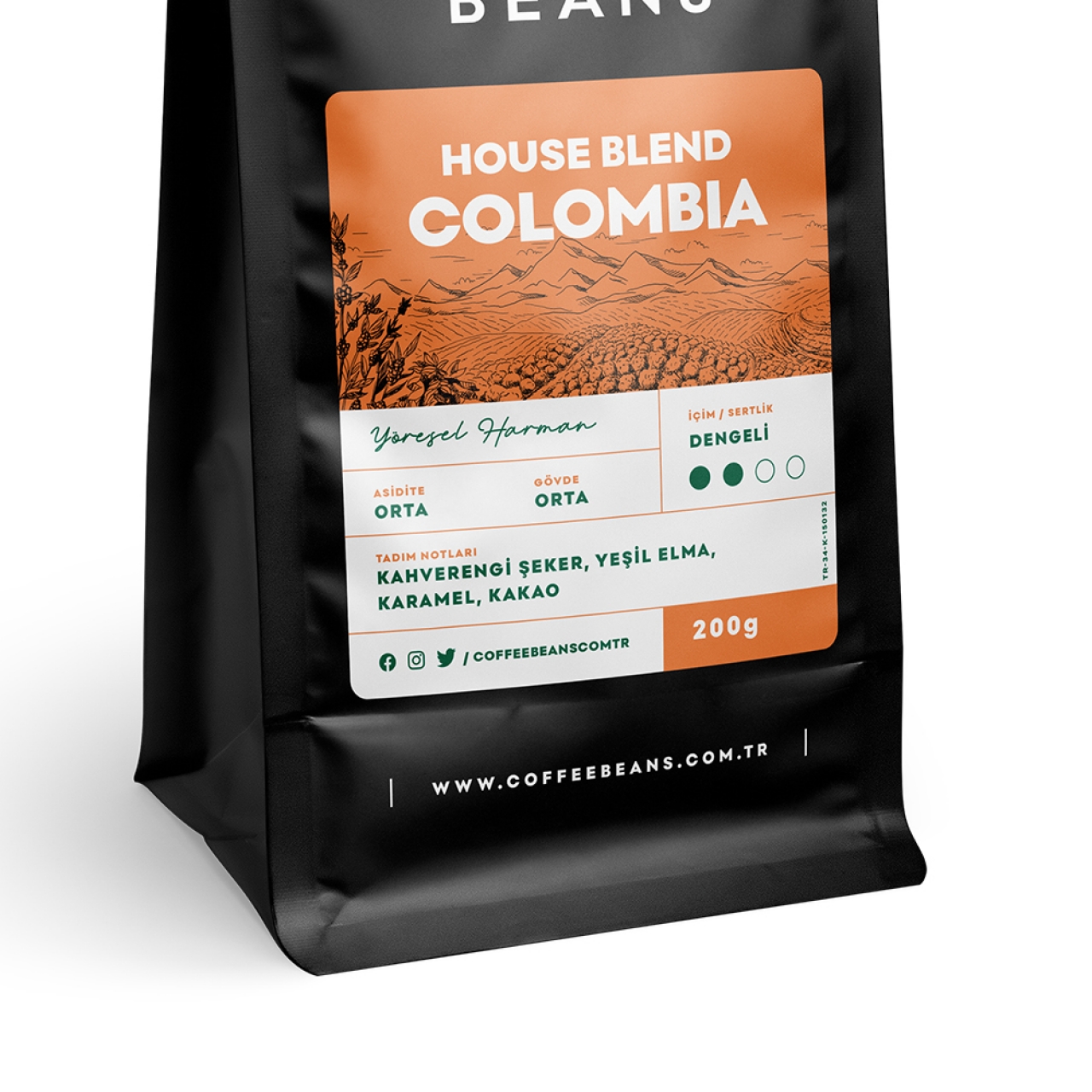House Blend Kolombiya Filtre Kahve Çekirdeği