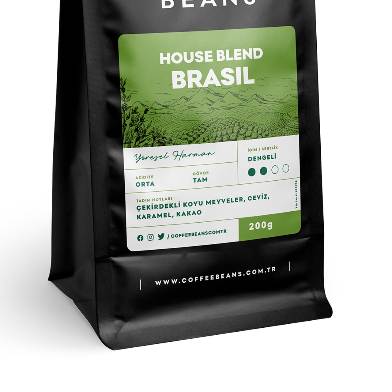 House Blend Brezilya Filtre Kahve Çekirdeği