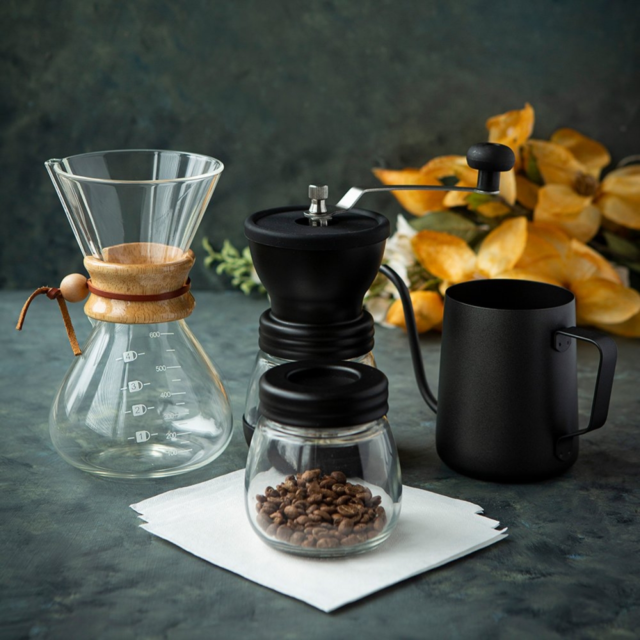 Borosilikat Cam (*Chemex) 600 ml (4 Cup) - Kahve Demleme Sürahisi