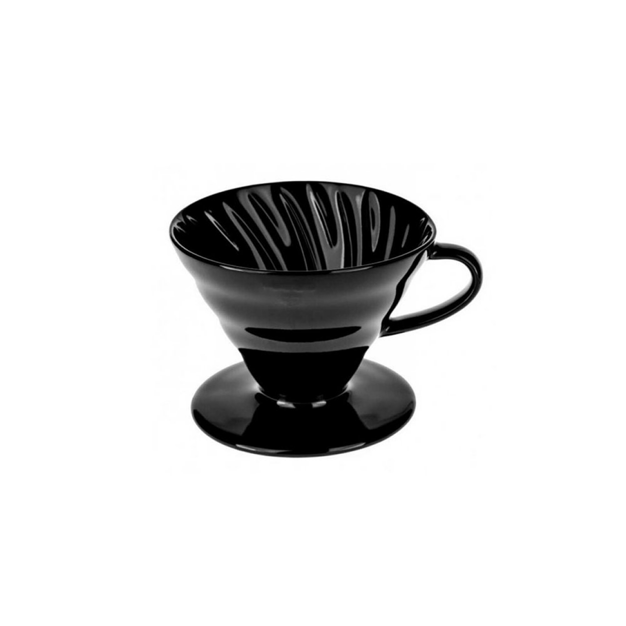 V60 02 Dripper Seramik Kahve Demleme Fincanı Siyah